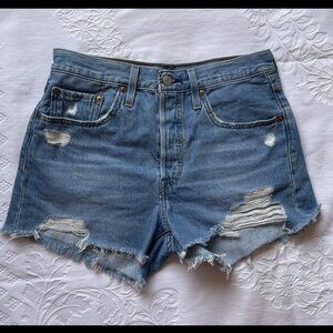 Levi 501 Cut-off Jean Shorts 27W